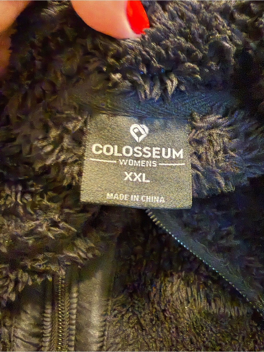 Colosseum Black Sherpa Vest with Orange Longhorn Logo - Picture 2 of 4